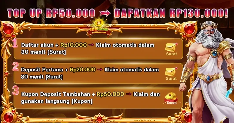TOP UP RP50.000 DAPATKAN RP130.000!